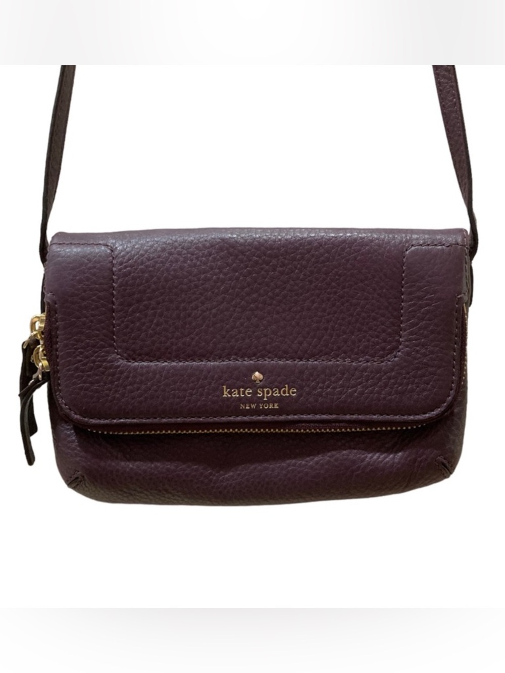 Kate Spade Deep Plum Mariana Mansfield Crossbody Purse Bag